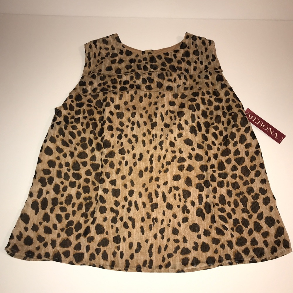 Merona Cheetah Print Sheer Blouse | Size: XXL